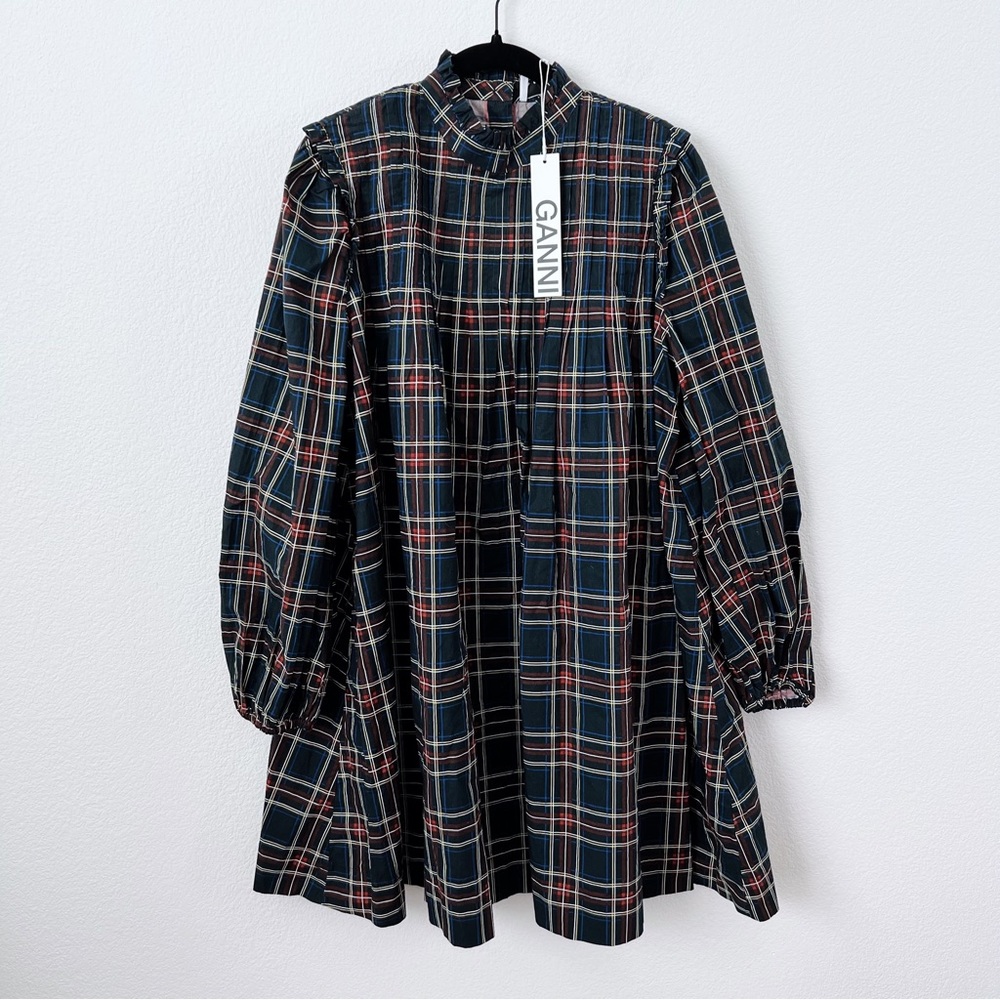 Ganni Plaid Dress